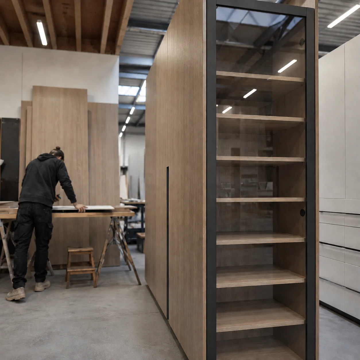 Maatmeubilair in het eigen atelier