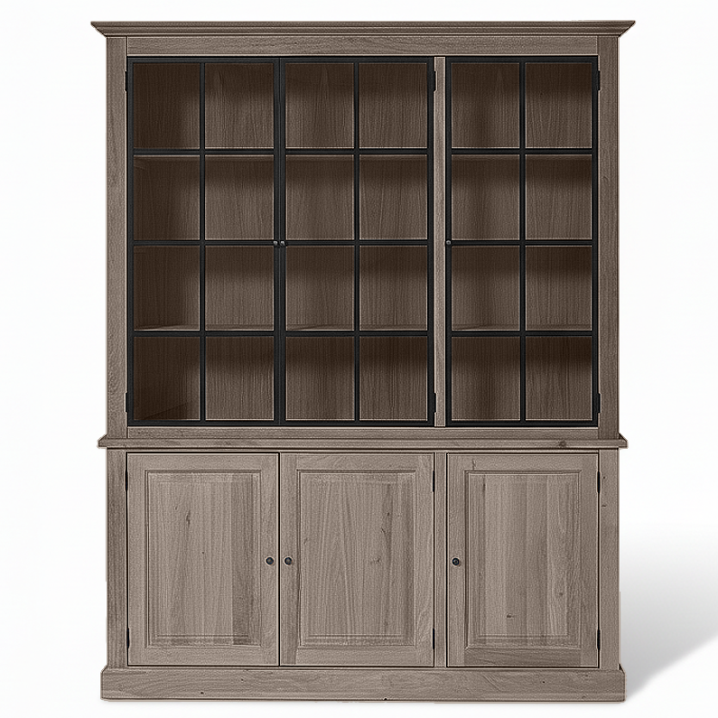 Wexford display cabinet, brown oak